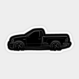 2000 Ford F150 SVT Lightning - profile stencil, white Sticker